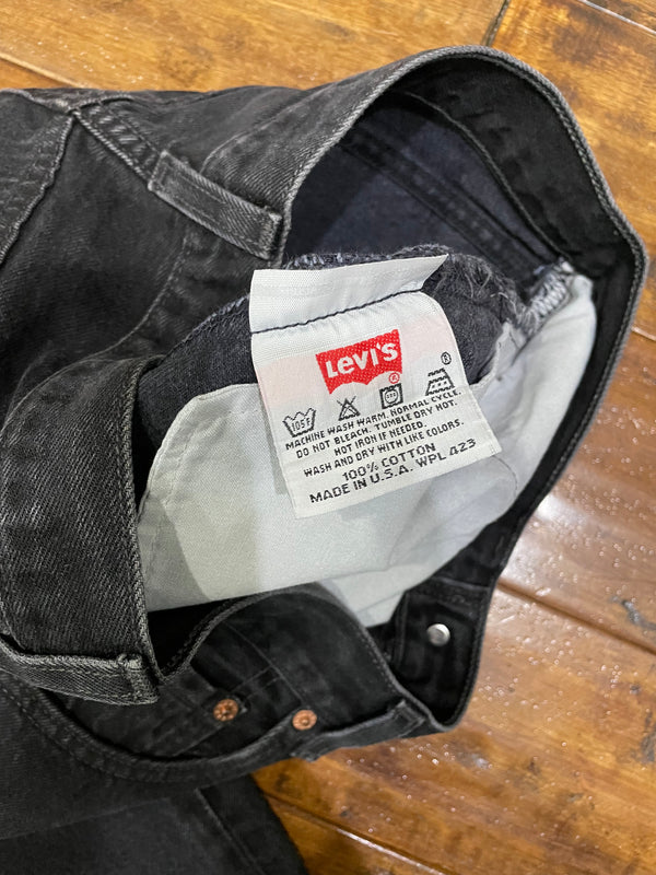 1990s Levi’s Faded Black 501 Released Hem (29X29)