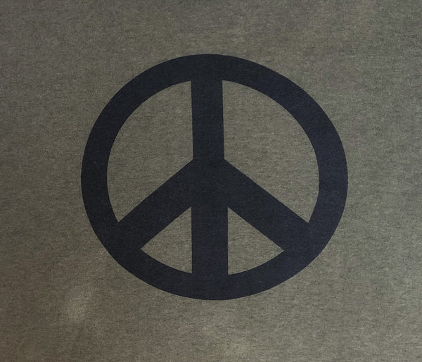 1990s Single Stitched Faded Olive Green “Peace” Tee