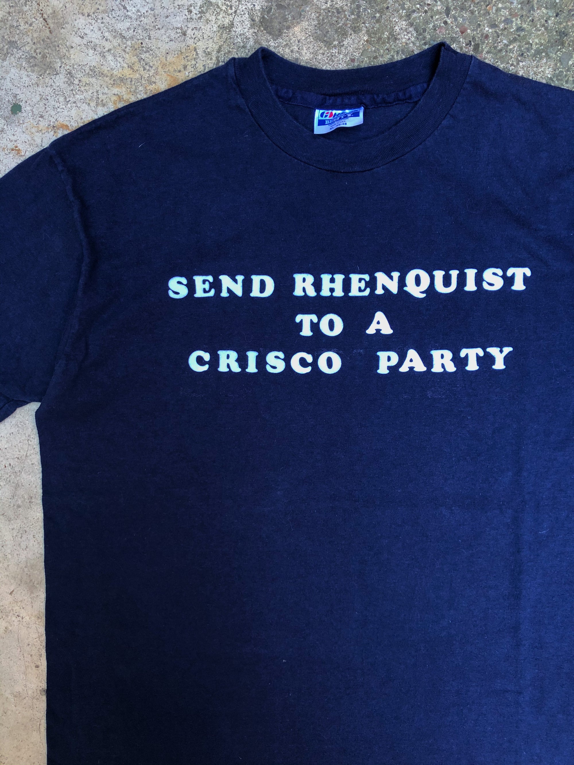 1980s Navy “Send Rhenquist to a Crisco Party” Hanes Beefy Tee