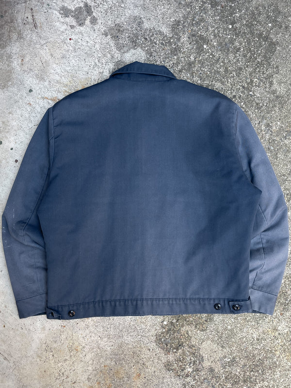 1980s “Camel” Sun Faded Navy Lined Work Jacket