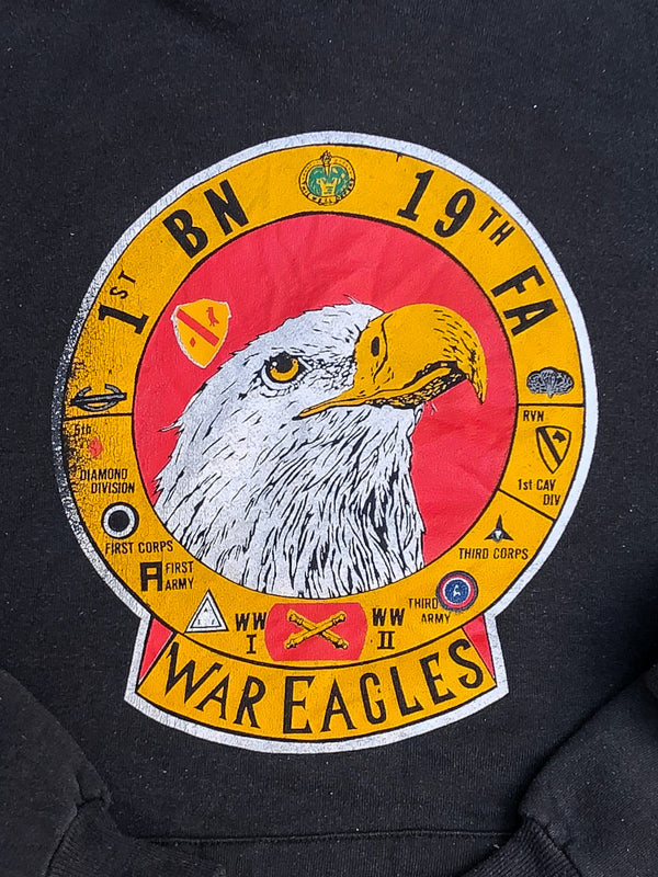 1980s Russell Black “War Eagles” Hoodie