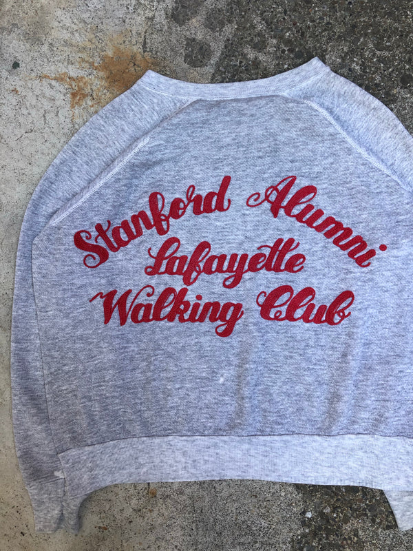 1960s Chain Stitch “Stanford Alumni Lafayette Walking Club” Raglan Sweatshirt