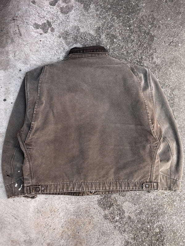 1990s Carhartt Faded Chocolate Lined Work Jacket (XXL)