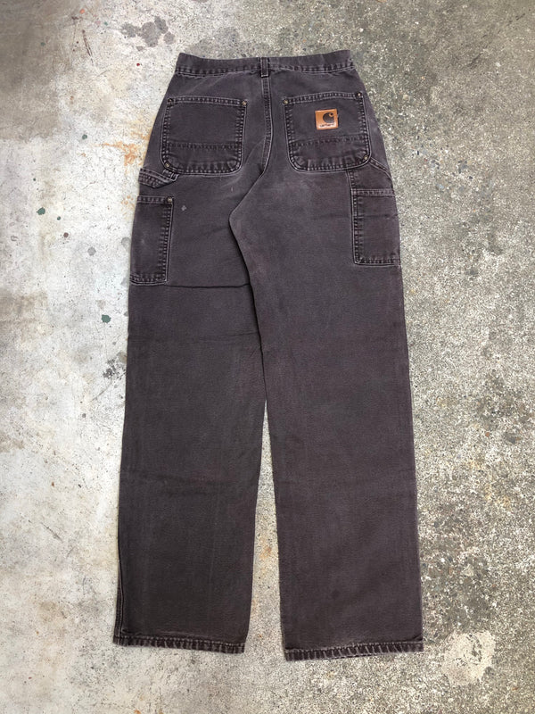 Carhartt B136 Dark Brown Double Front Knee Work Pants (27X32)