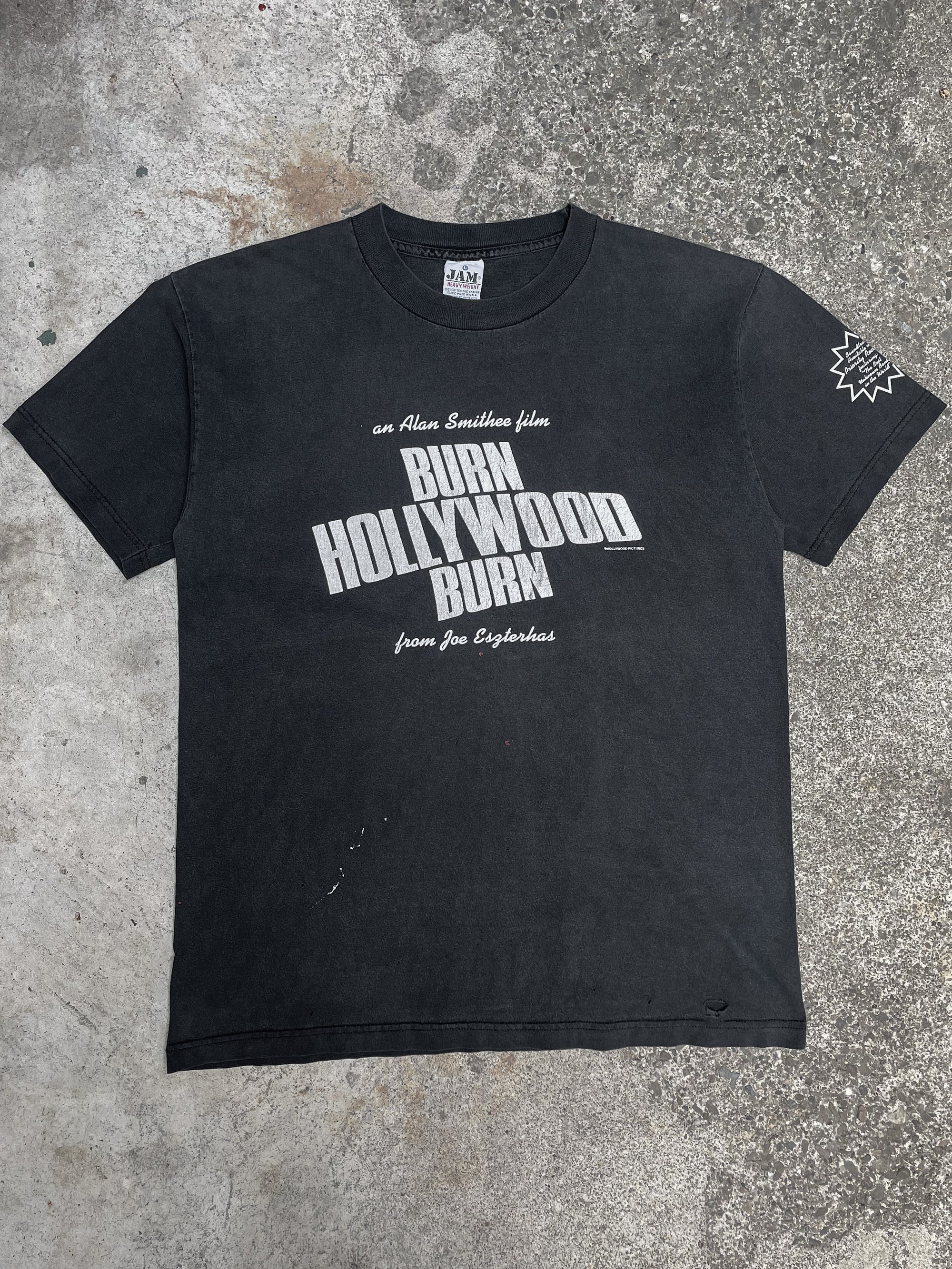 1990s “Burn Hollywood Burn” Faded Tee