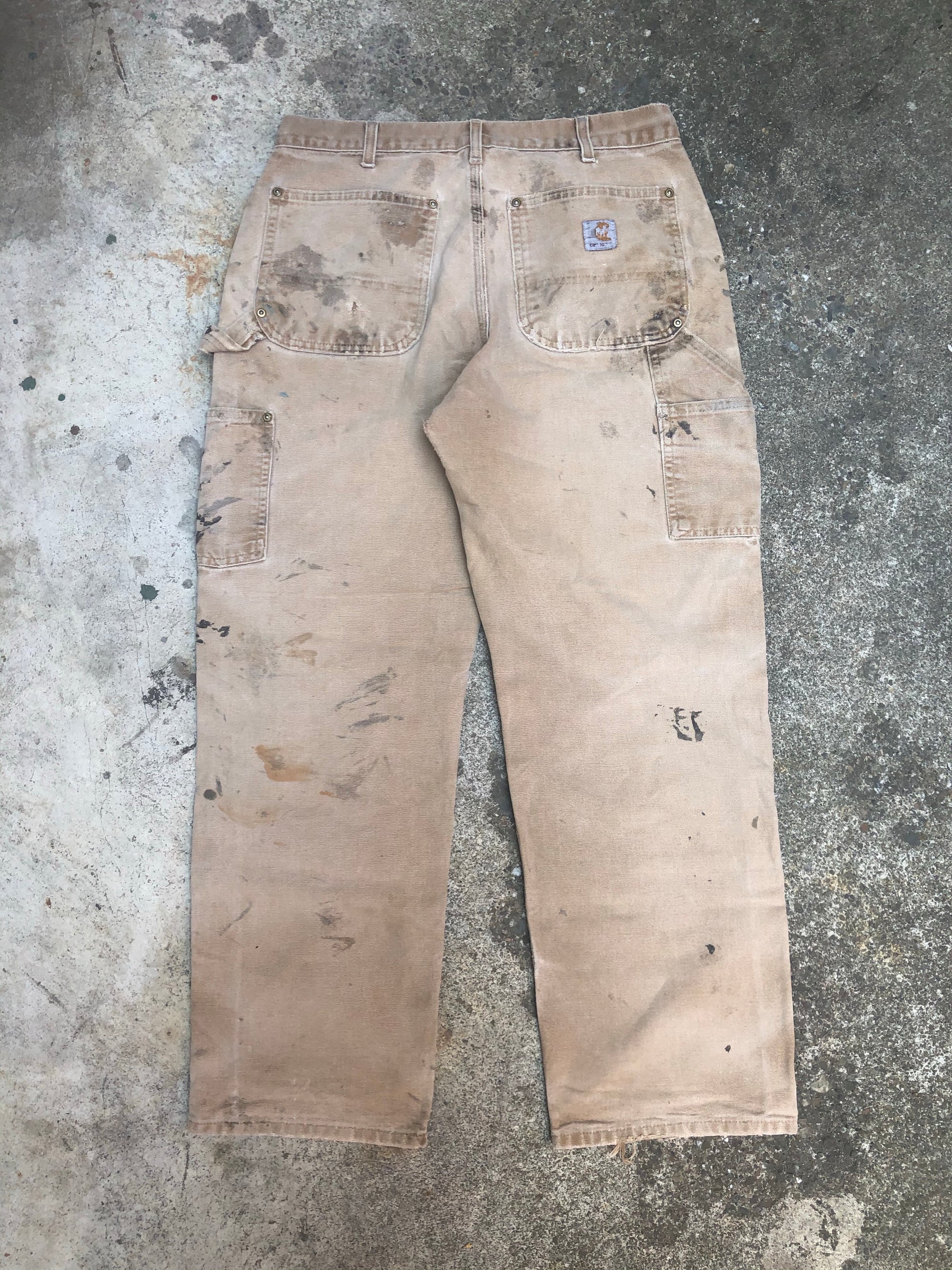 Carhartt B01 Tan Double Front Knee Work Pants (31X28)