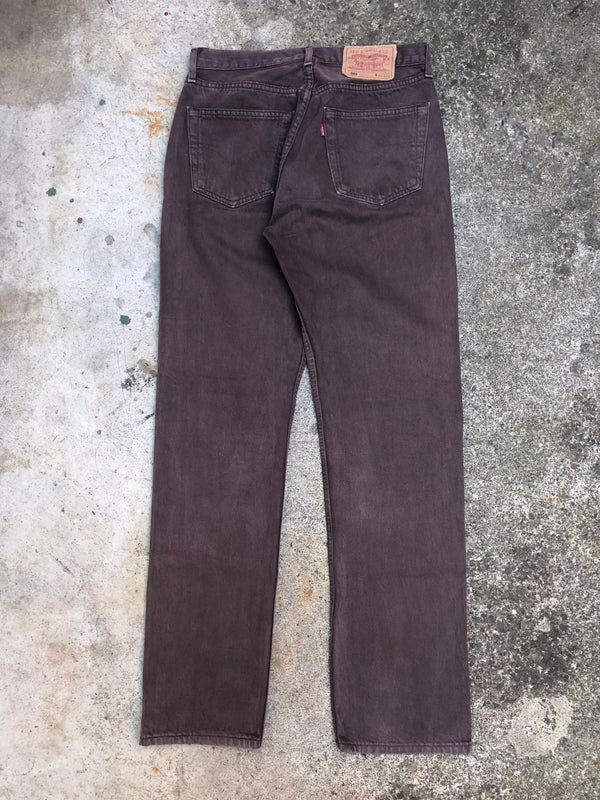 1990s Levis Faded Chocolate Brown 501 (29X30)