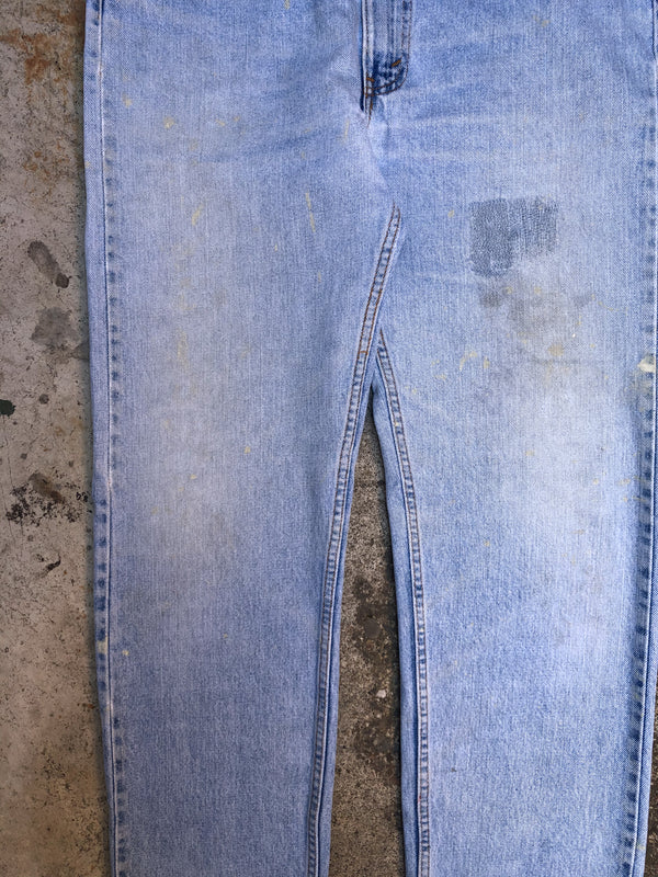 1990s Levis Repaired Light Wash Blue 505 (35X34)