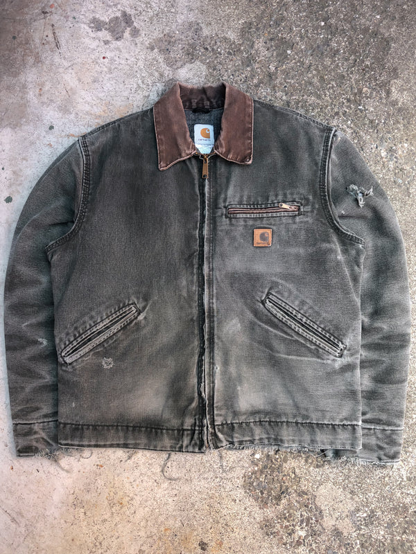 Vintage Carhartt Faded Moss Green Lined Work Jacket (M)