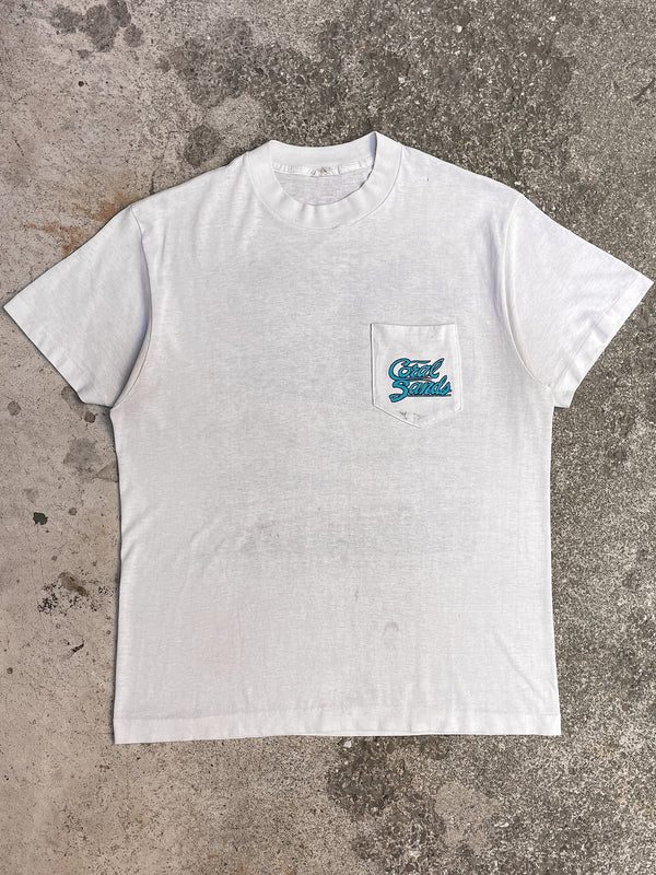 1980s “Coral Sands” Single Stitched Pocket Tee (M)