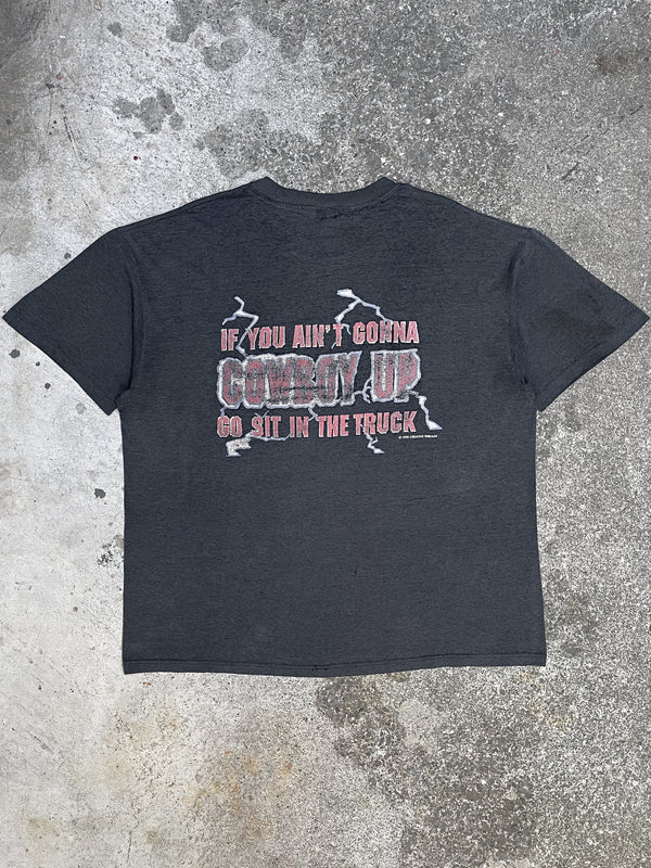 1990s “If You Ain’t Gonna Cowboy Up…” Faded Single Stitched Tee (XL/XXL)