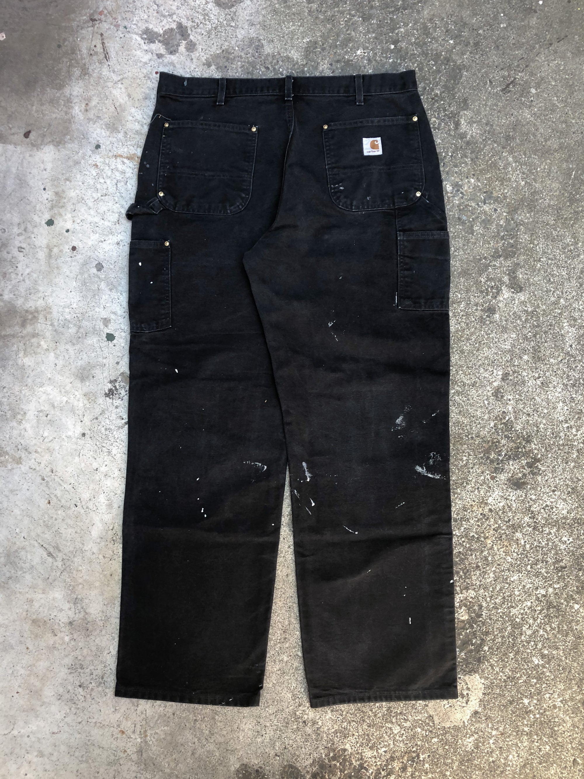 Carhartt B01 Black Double Front Knee Work Pants (36X30)