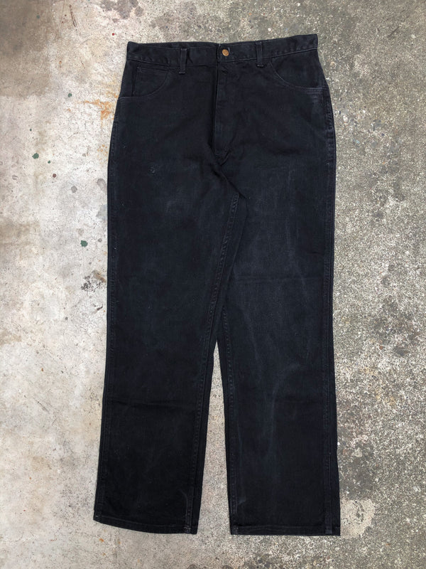 1990s Carhartt Washed Black Canvas Work Pants (34X30)