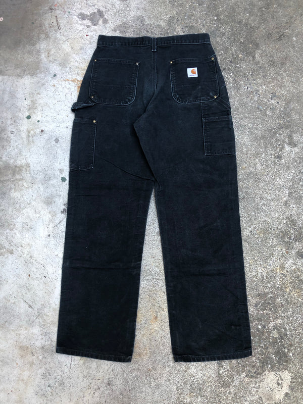 Carhartt B01 Black Double Front Knee Work Pants (29X29)