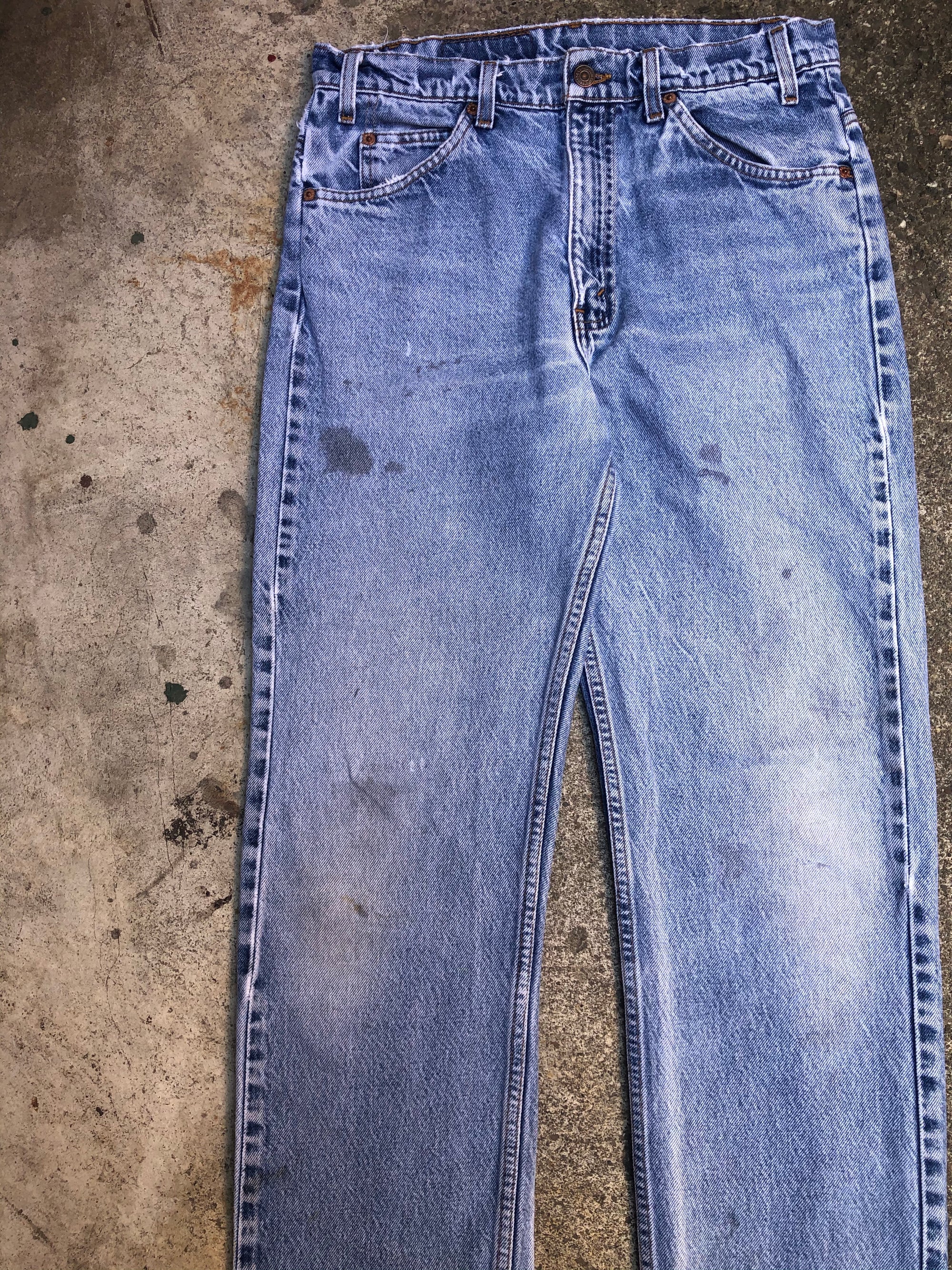 1990s Orange Tab Levis 505 Faded Blue (31X33)