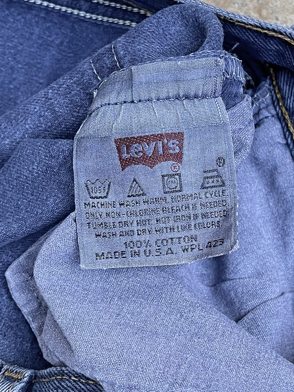 1990s Levi’s Faded Indigo Overdye 501 Released Hem (32X28)