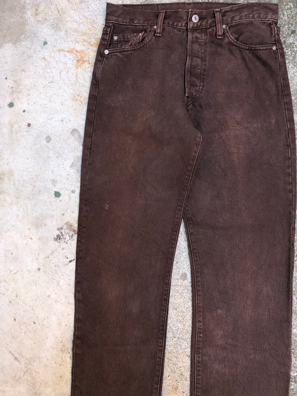 1990s Levis Faded Chocolate Brown 501 (29X29)