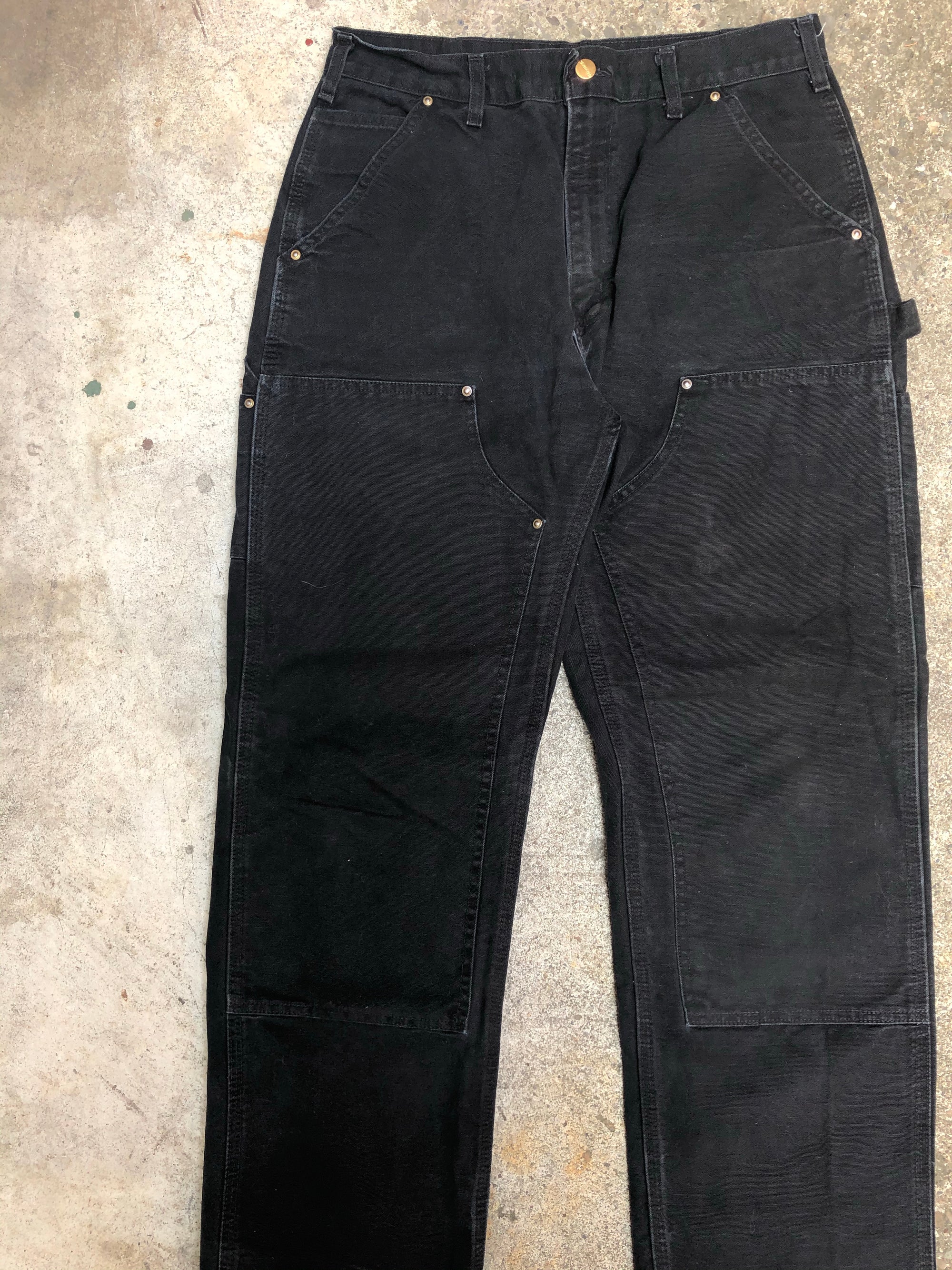 Carhartt B01 Black Double Front Knee Work Pants (32X31)