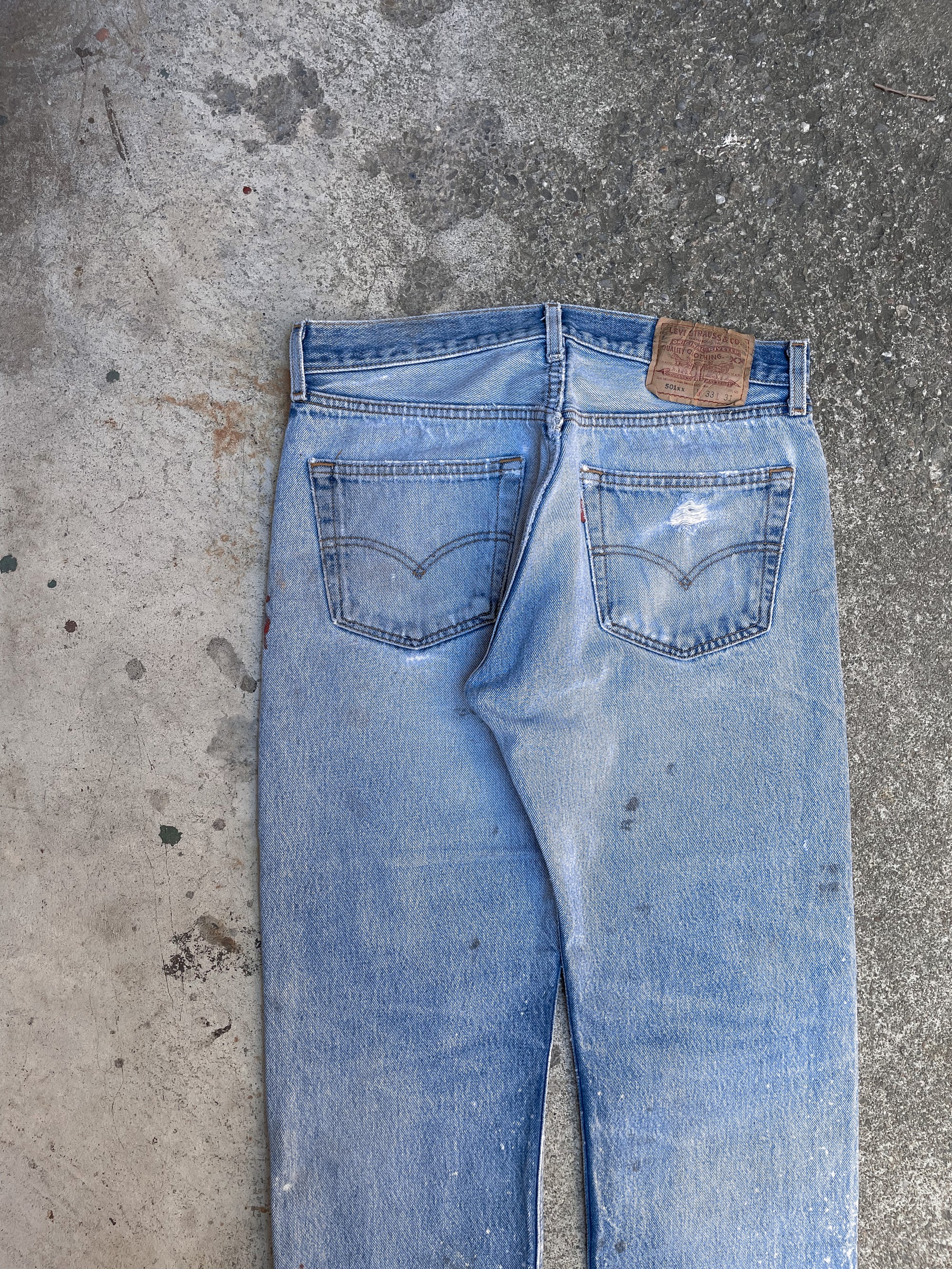 1990s Levi’s Distressed Worn In Blue 501XX (31X26)