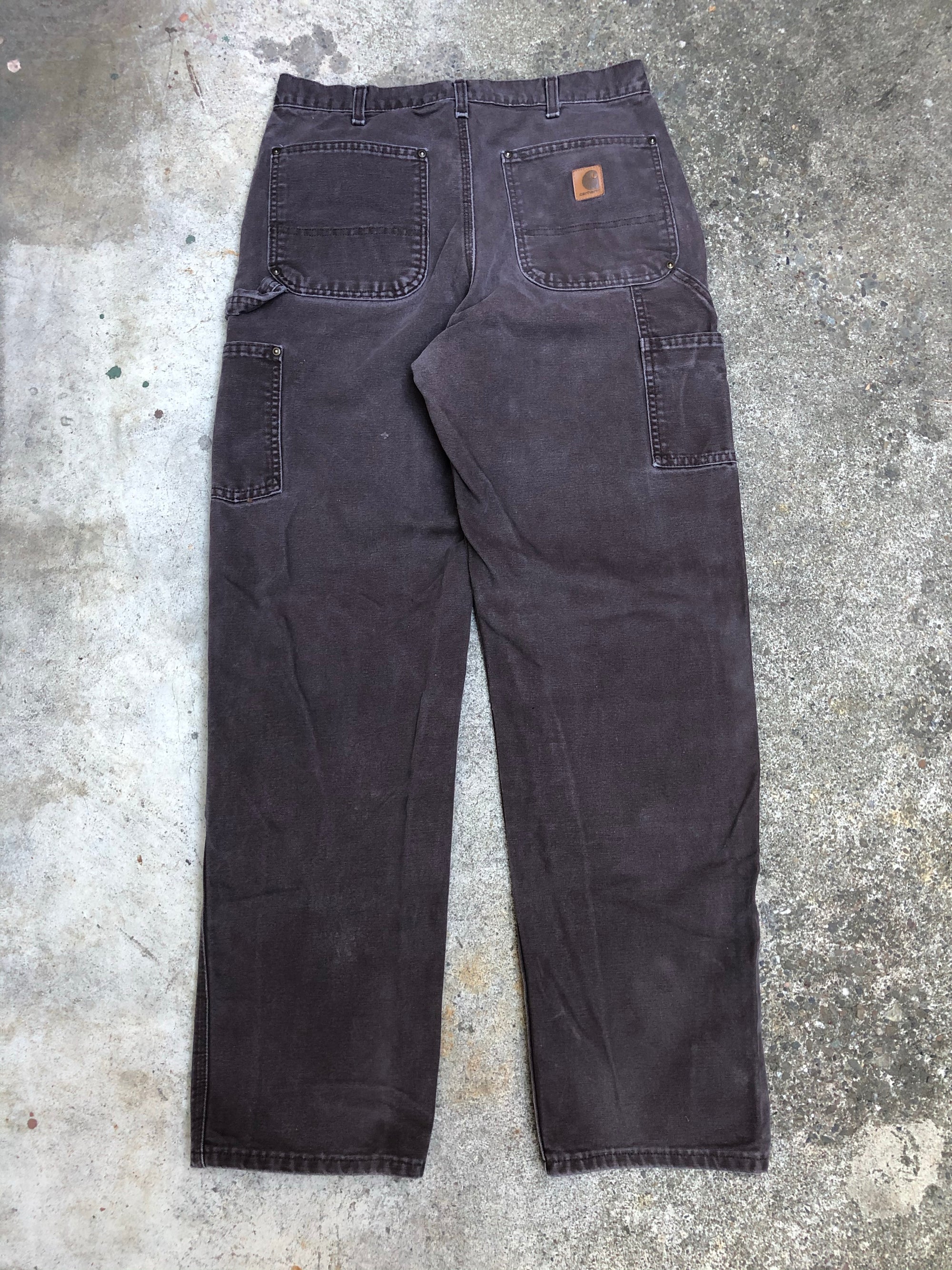 Carhartt B136 Dark Brown Double Front Knee Work Pants (31X32)