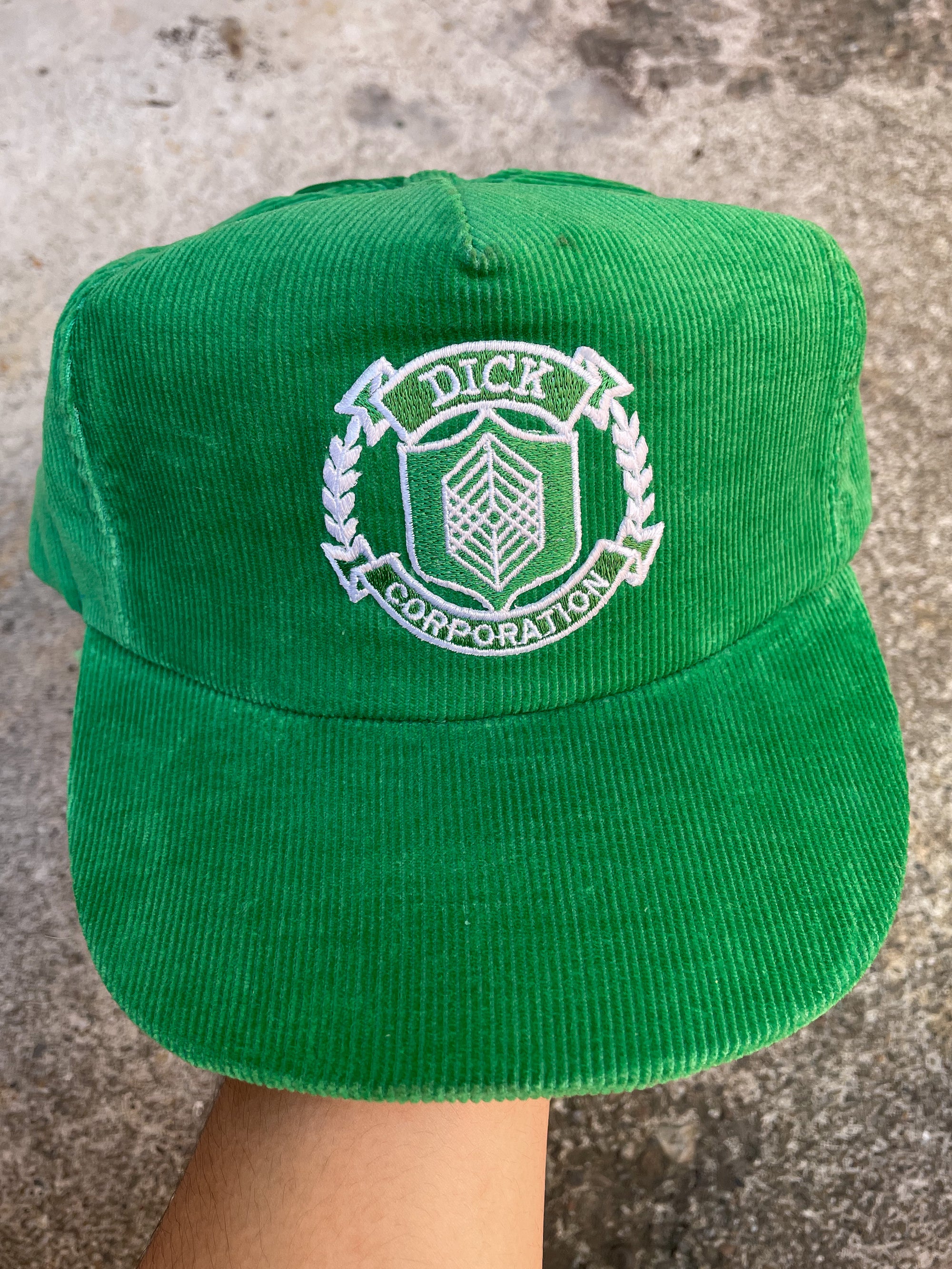 1980s “Dick Corporation” Corduroy Trucker Hat