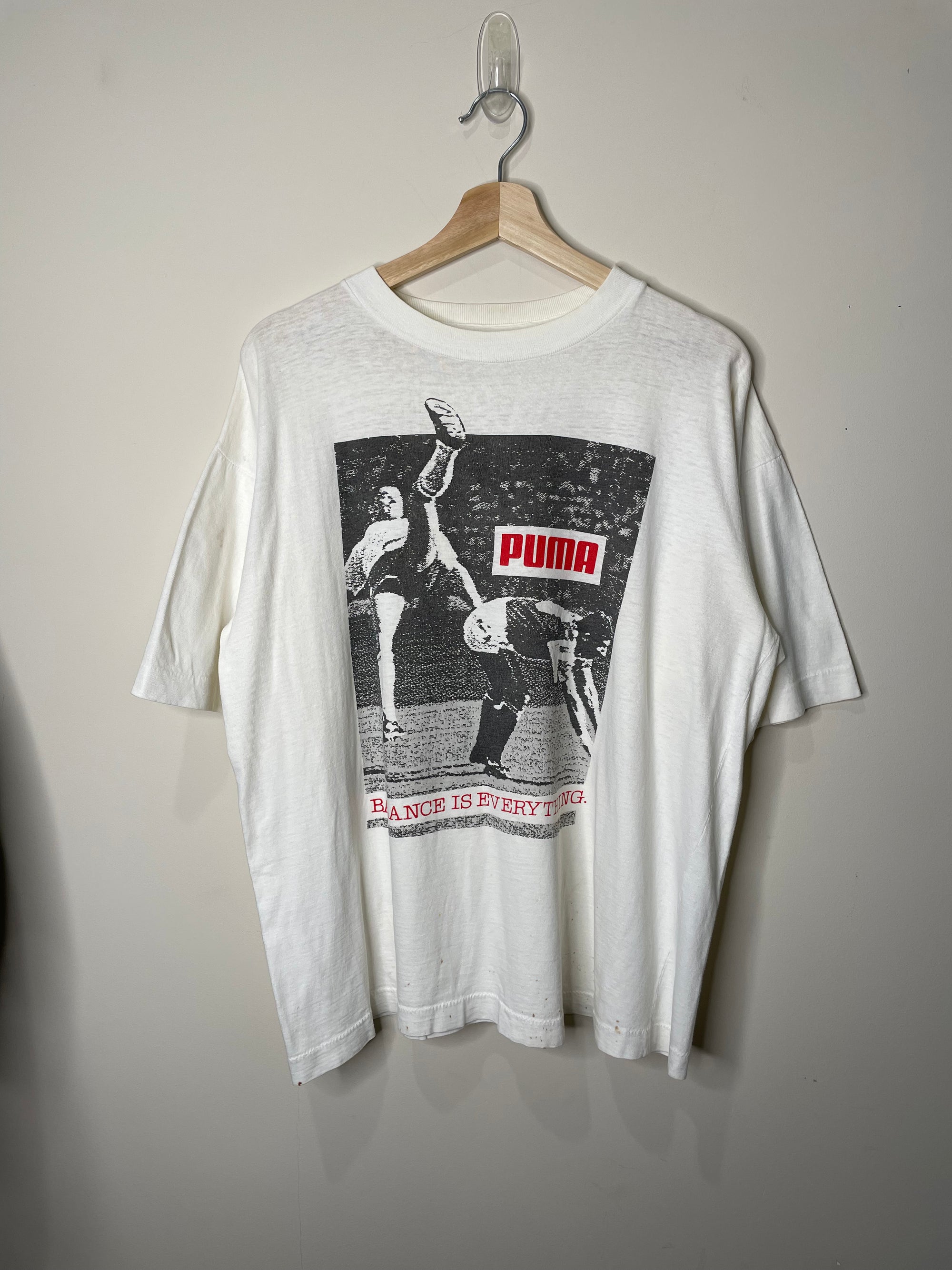 1990s “Balance Is Everything” Puma Single Stitched Tee (L)