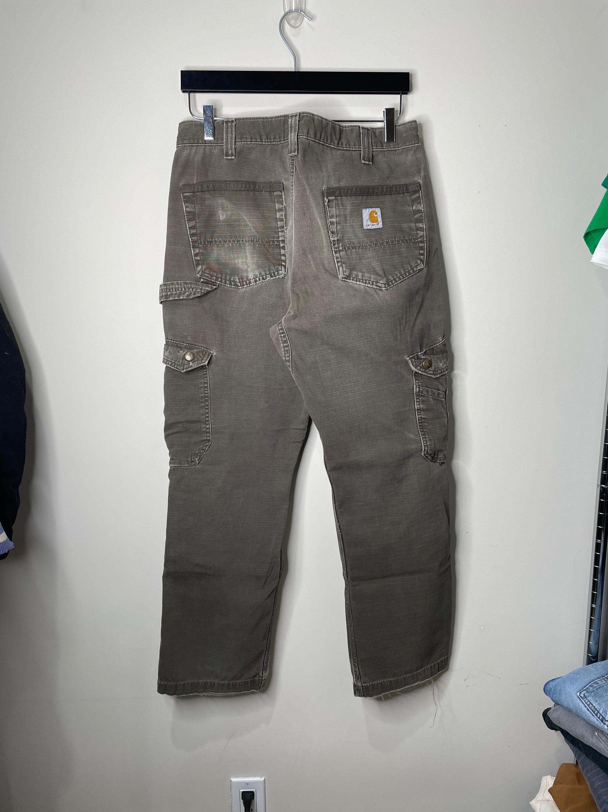 Carhartt B342 Dark Coffee Ripstop Cargo Pants (32X28)