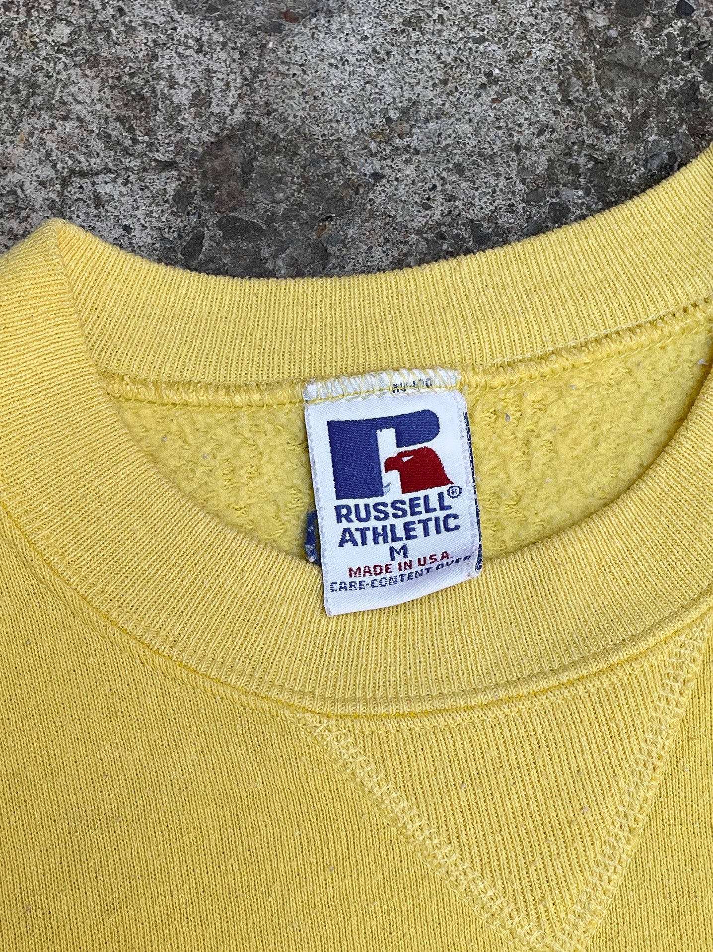 1990s Russell “Bones Are Our Business” Yellow Sweatshirt