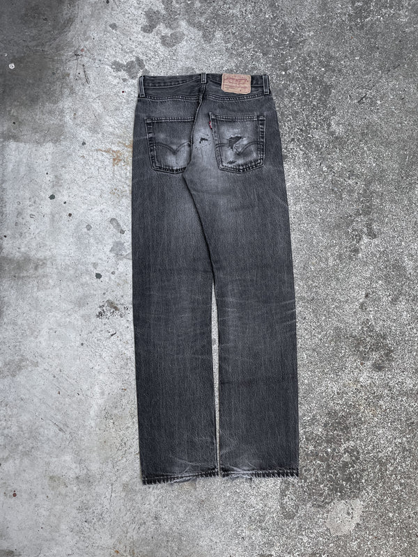 1990s Levi’s Repaired Faded Black 501 (27X30)