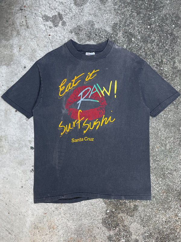 1990s “Surf Sushi” Faded Single Stitched Hanes Beefy Tee (M/L)