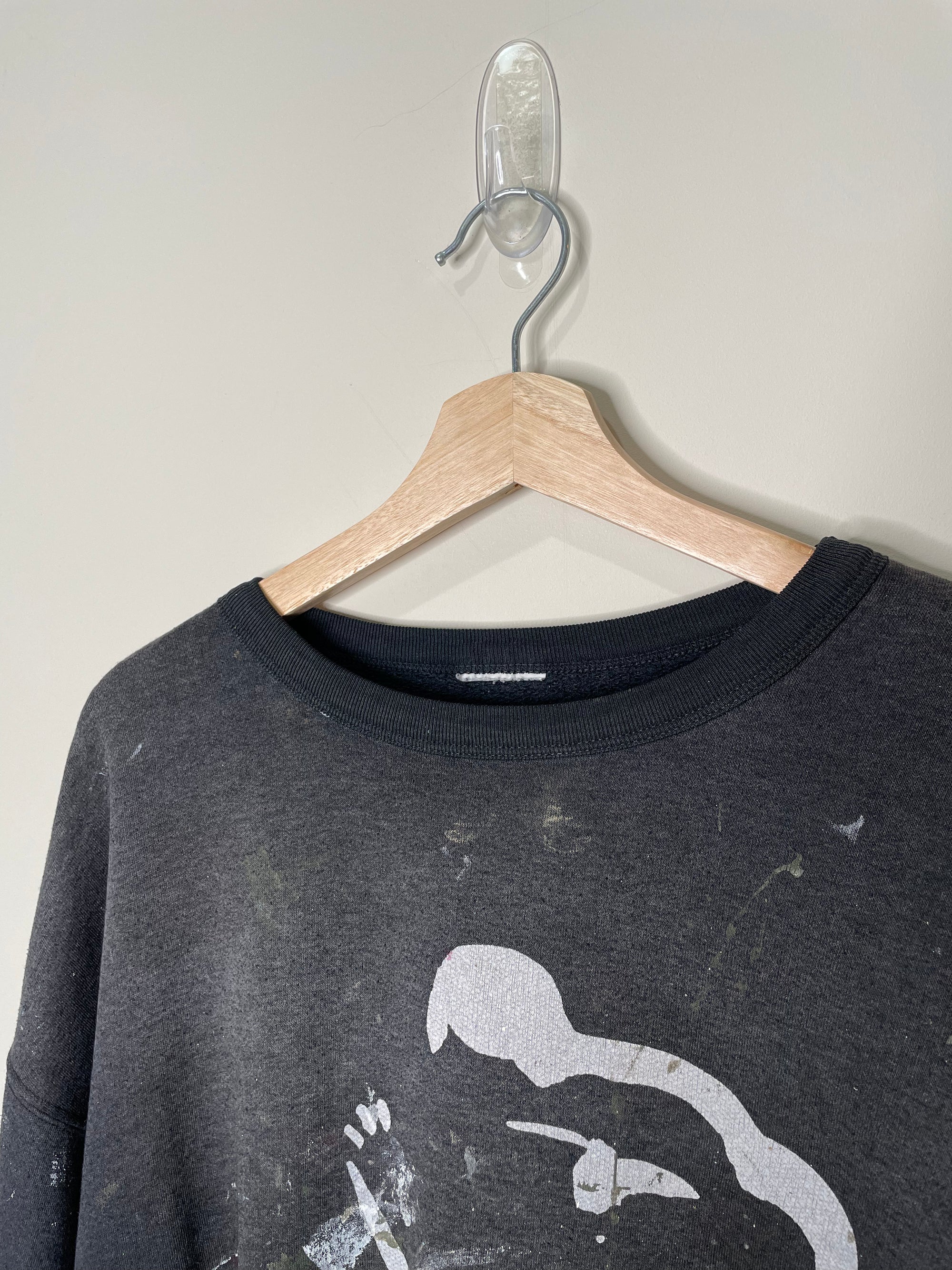 1990s Sun Faded Painted Black “Koala” Sweatshirt (L/XL)