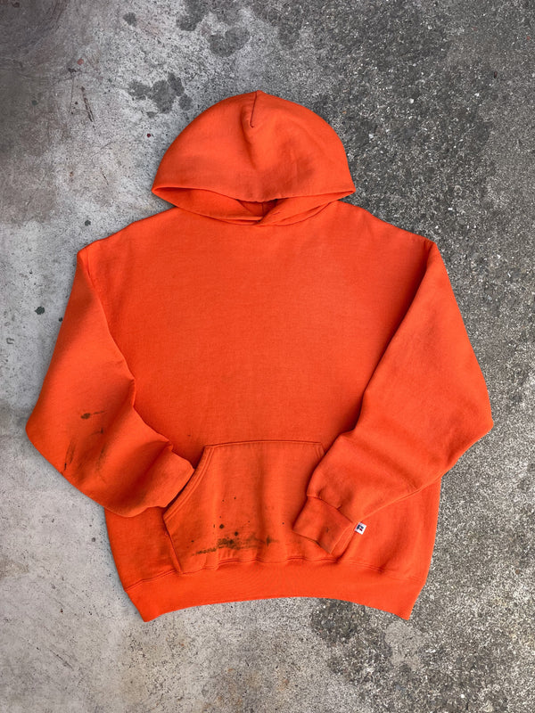 Vintage Russell Orange Blank Hoodie (L)