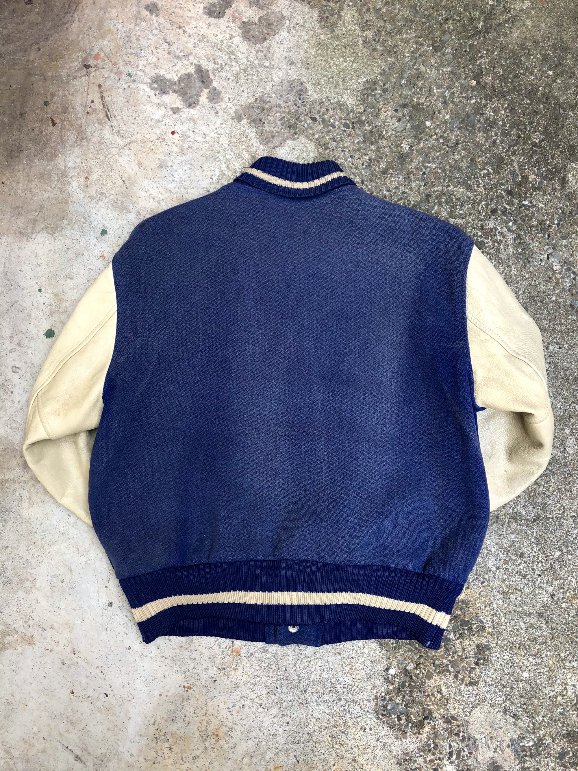 1960s Sun Faded Chain Stitch “Bellarmine Prep” Varsity Jacket