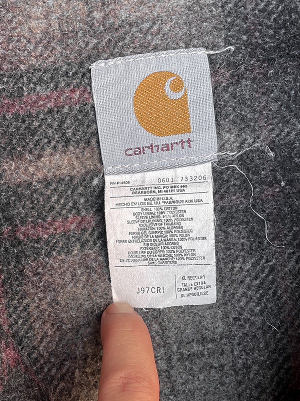 Carhartt Crimson Red Lined Work Jacket (XL)