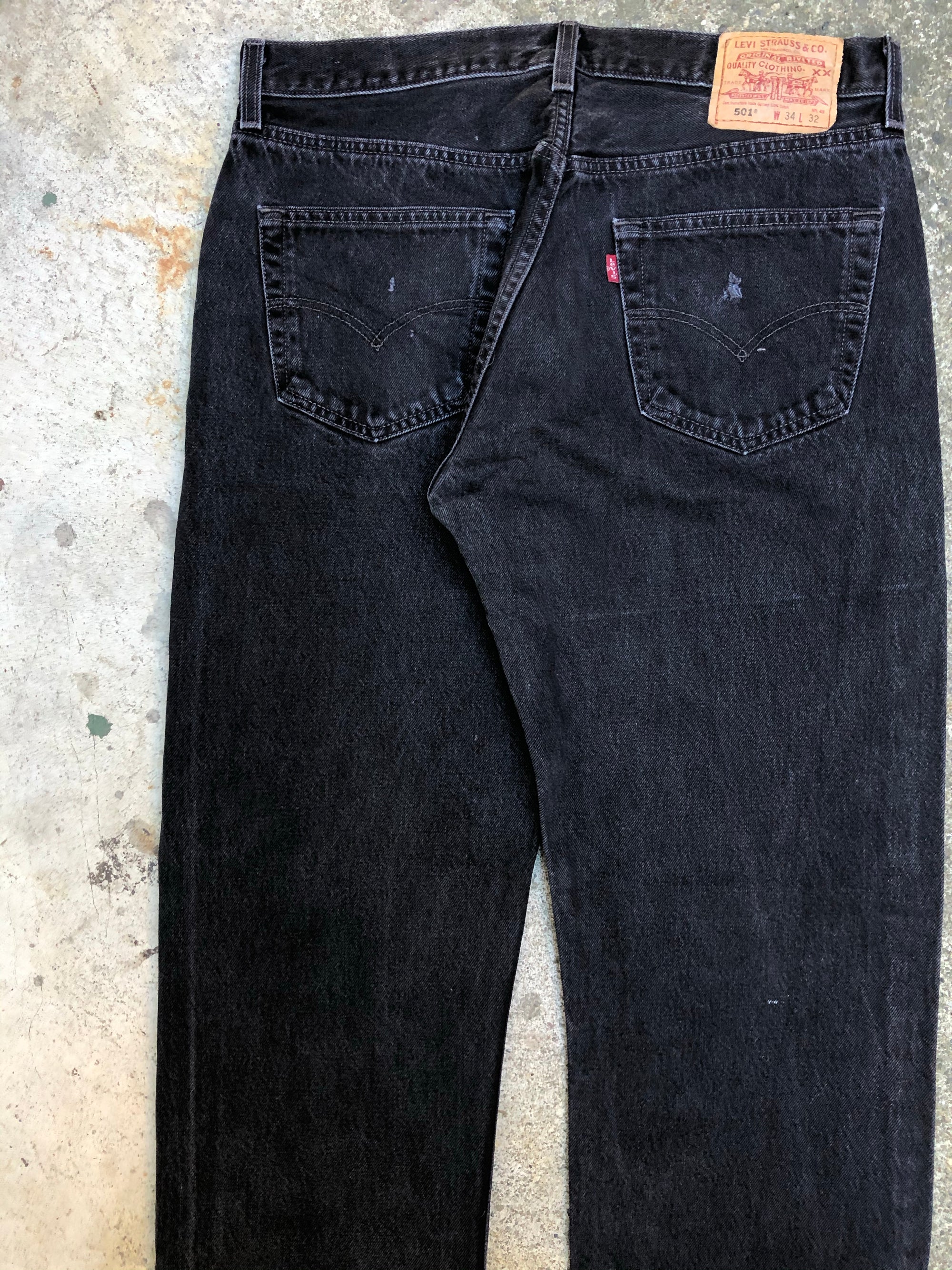 1990s Levis Faded Black 501 (33X30)