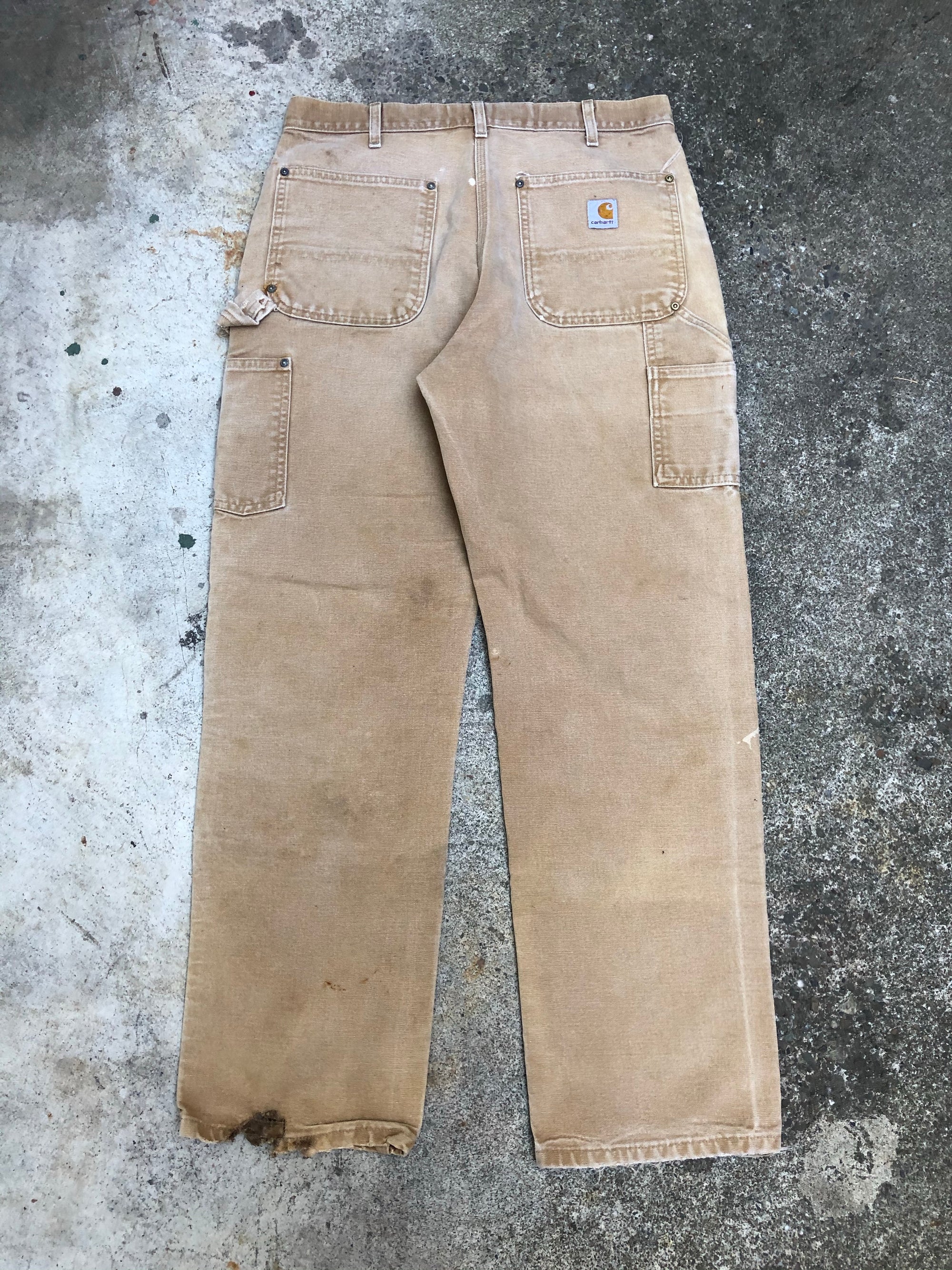 Carhartt B01 Tan Double Front Knee Work Pants (32X30)