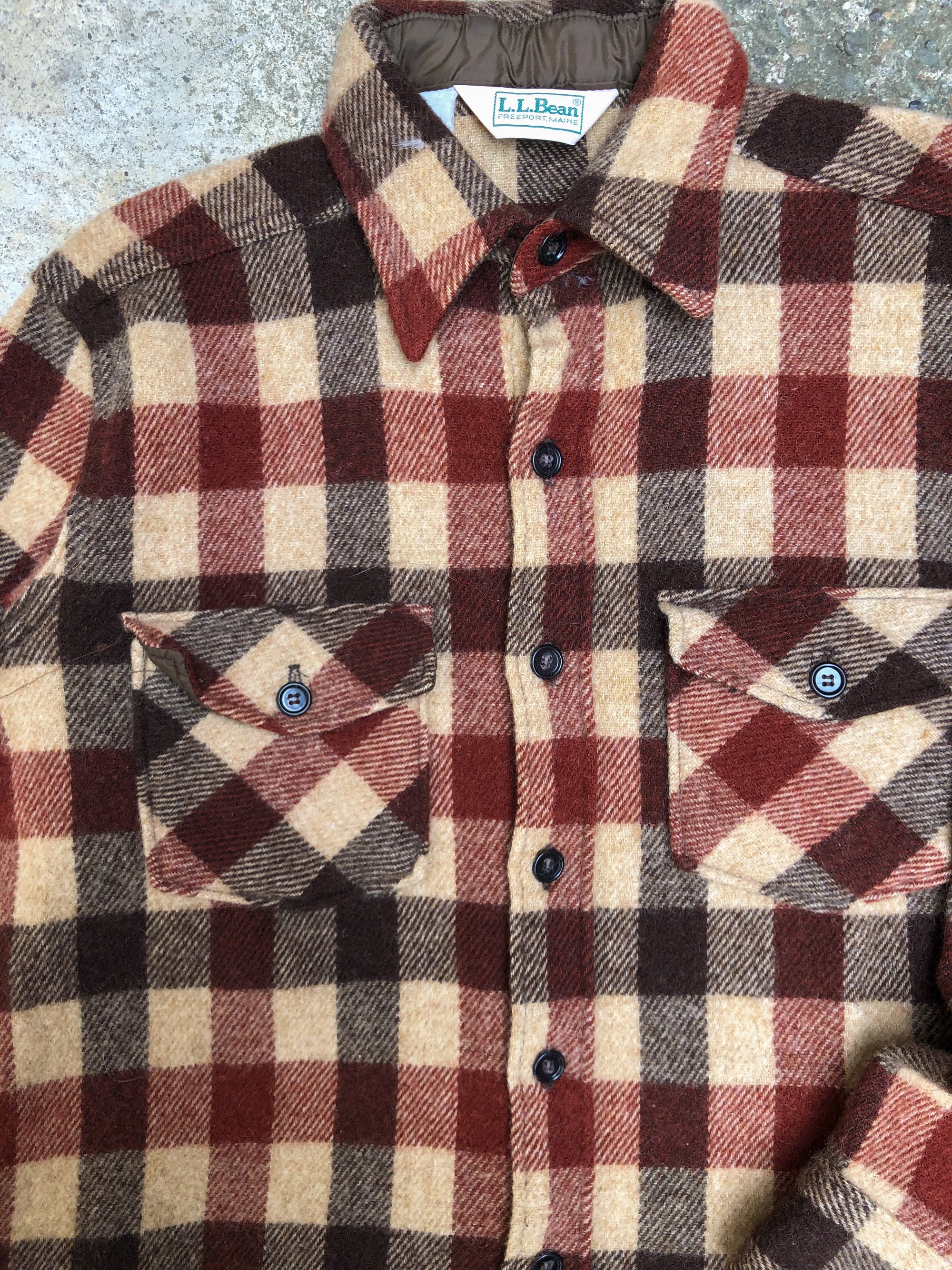 1980s LL Bean Wool Flannel Shirt