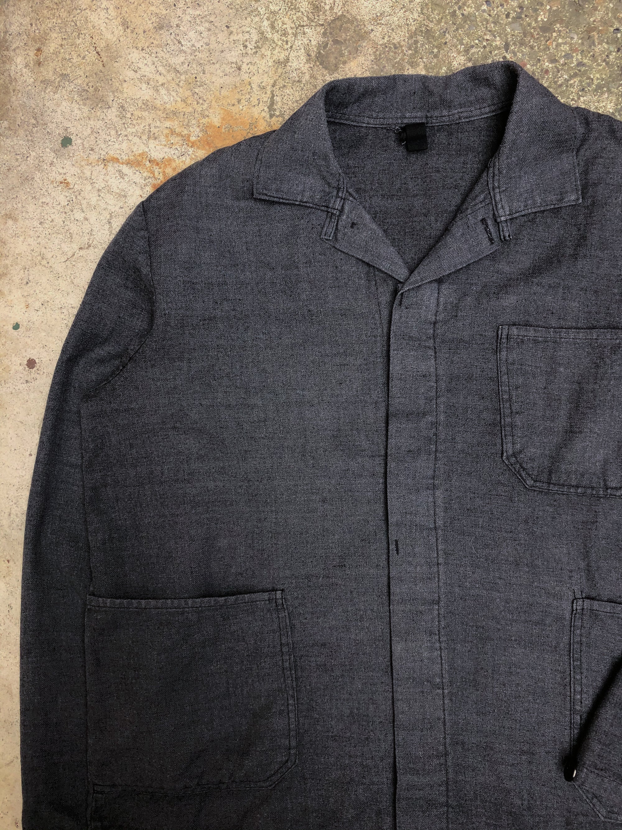 1970s Charcoal Overdye German Work Jacket