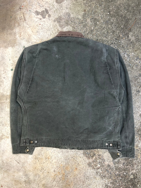 1990s Carhartt Moss Green Lined Work Jacket (XL)