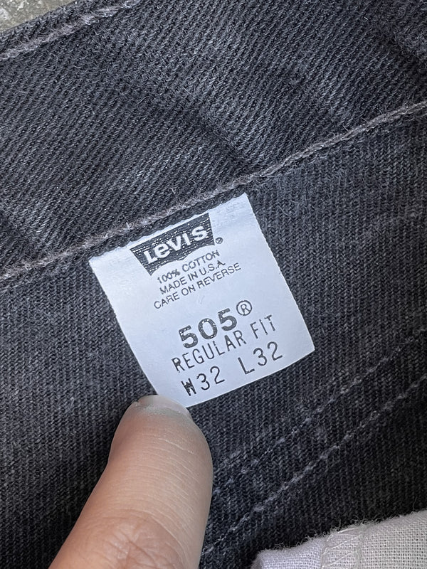 Vintage Levi’s Faded Black 505 Released Hem (29X31)