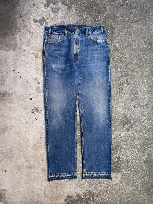 Vintage Levi’s Worn In Blue 505 Released Hem (34X32)