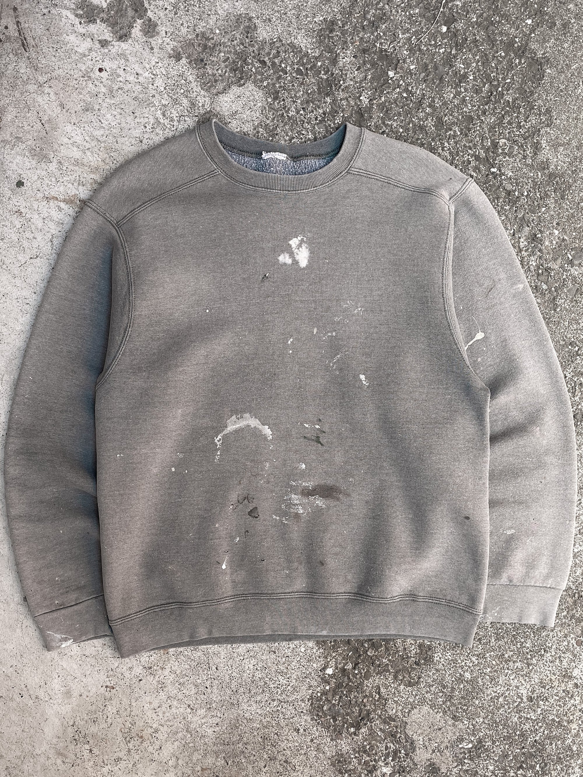 1990s Painted Sage Green Blank Sweatshirt