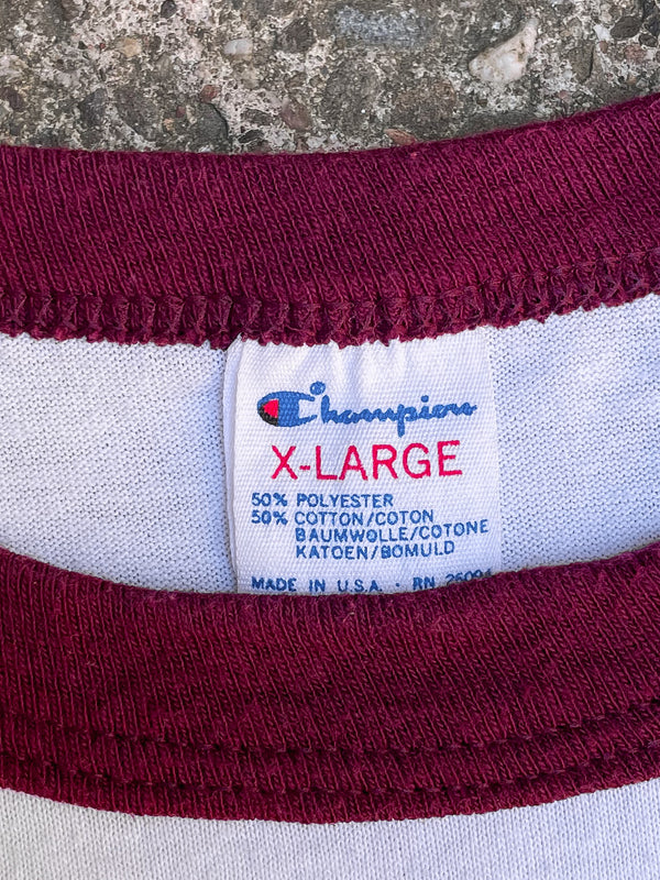 1980s Champion “Harvard” Ringer Tee