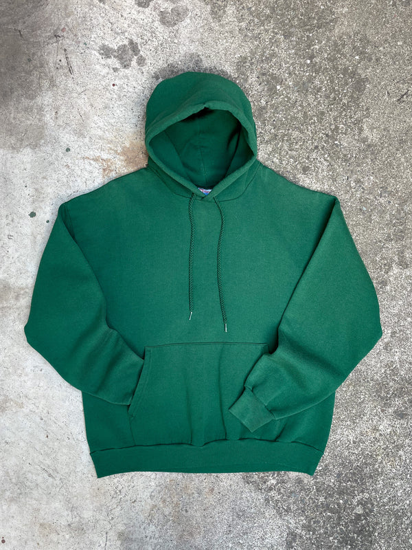 1990s Faded Green Blank Hoodie