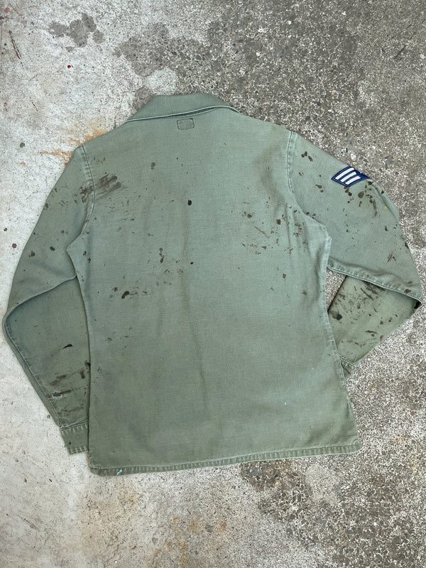 1970s OG-107 Patch Military Shirt (S/M)