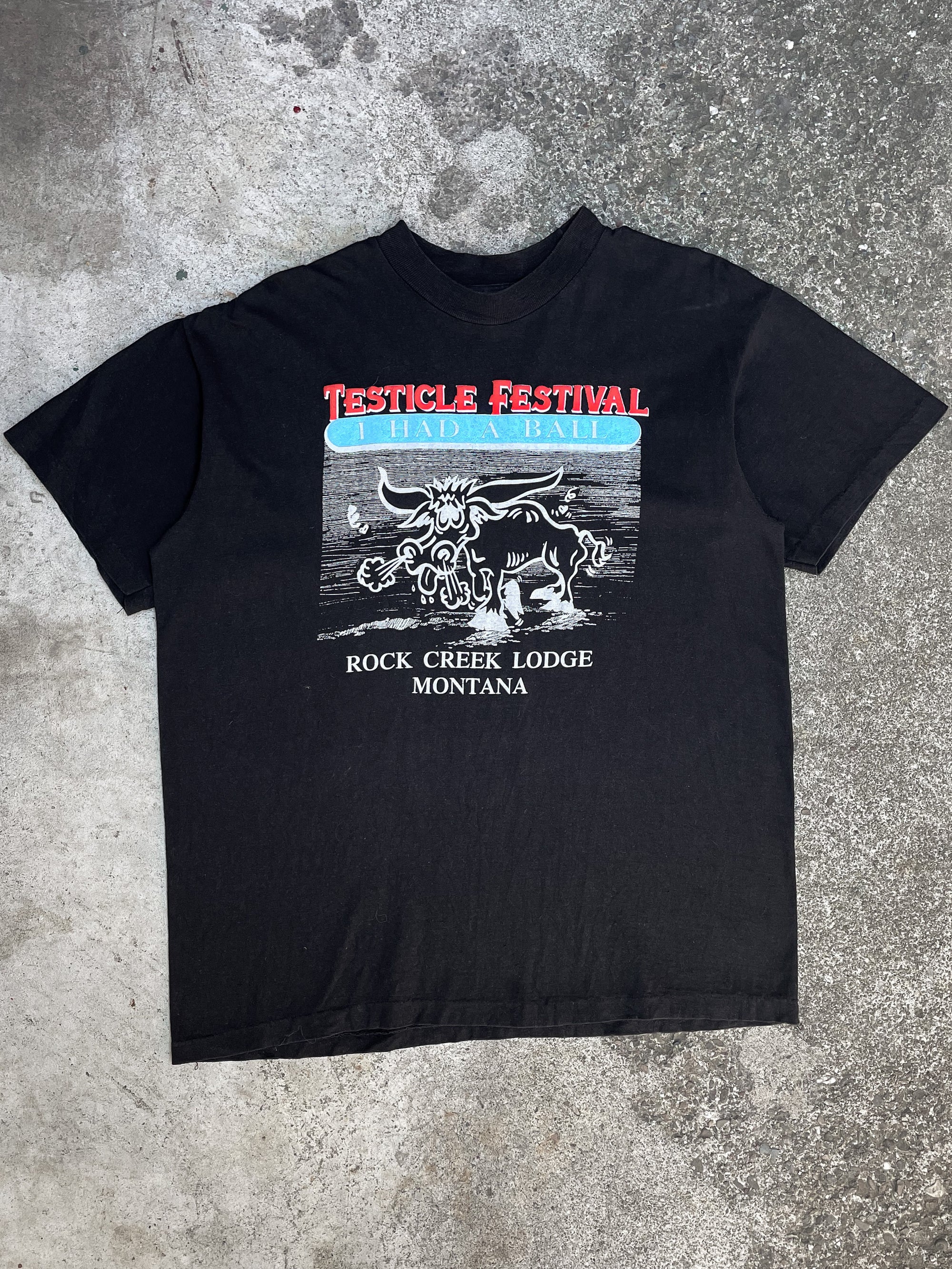 1990s “Testicle Festival” Puff Print Tee (L)