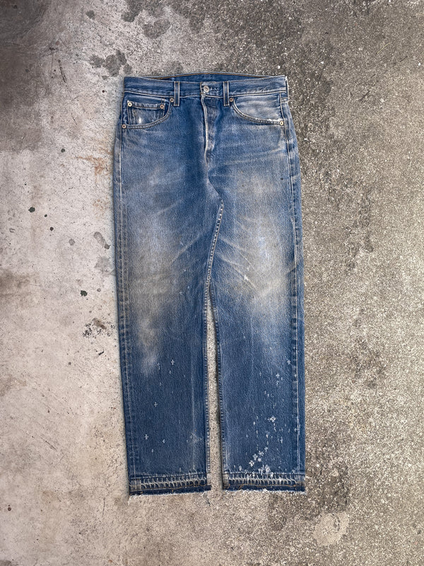 Vintage Levi’s Worn In Blue 501 Released Hem (30X30)