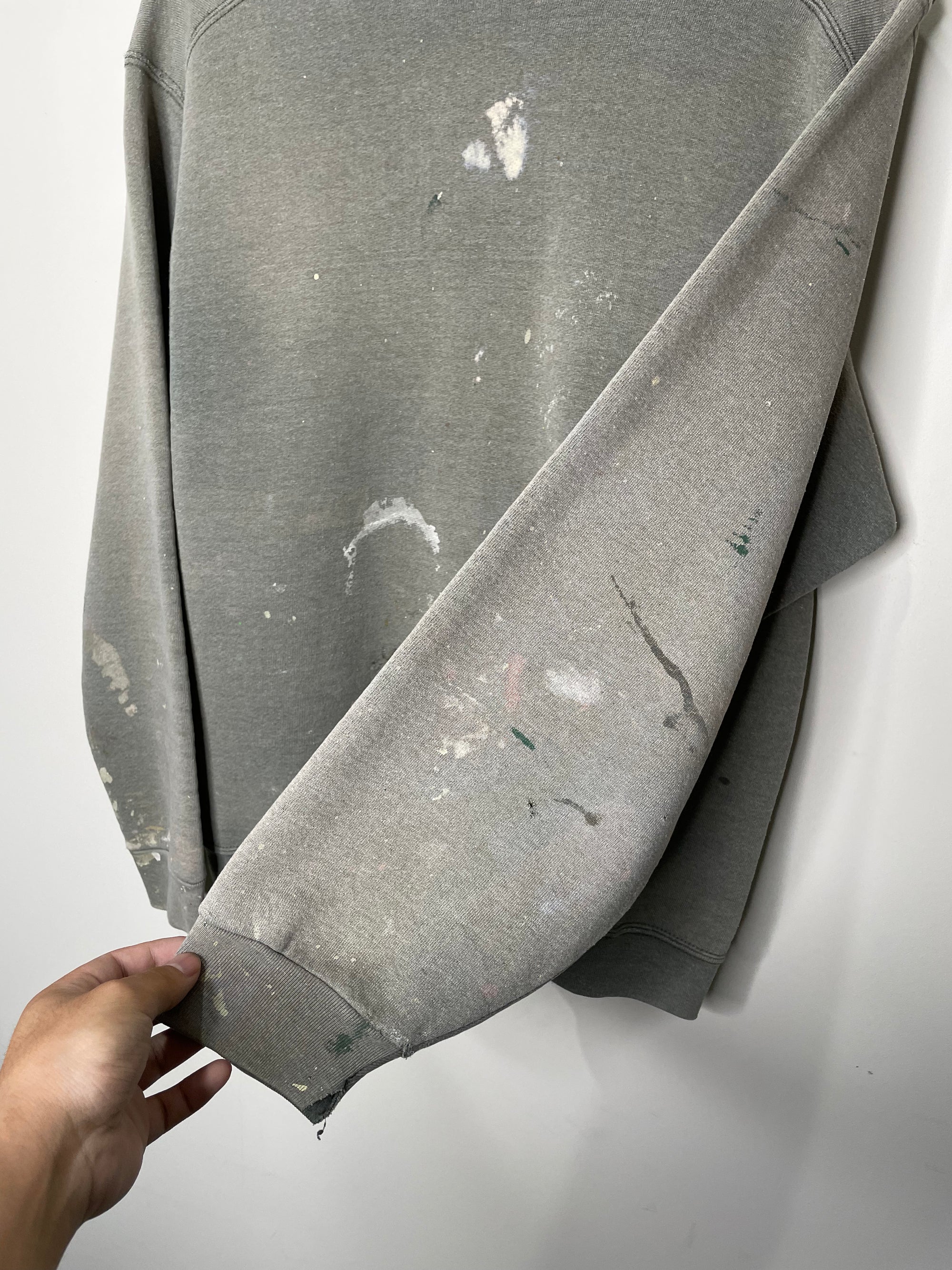 1990s Painted Sage Green Blank Sweatshirt