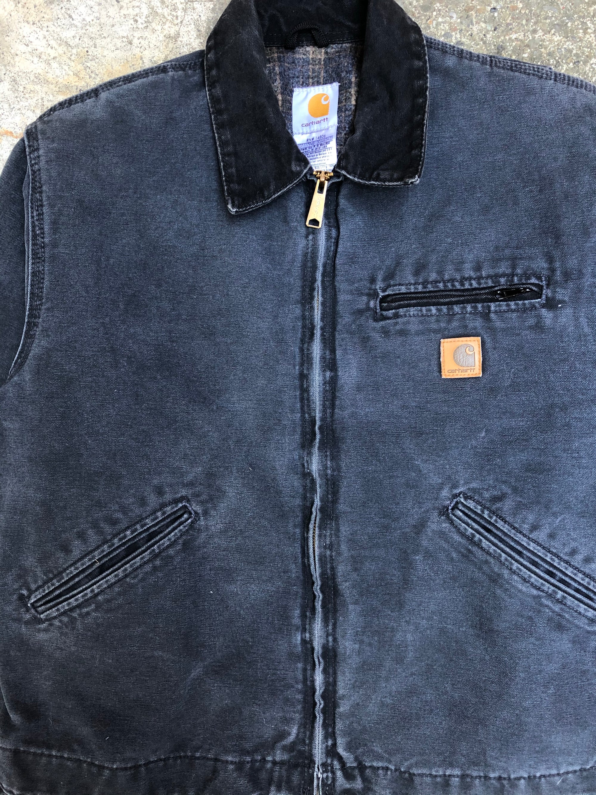 1990s Carhartt Petrol Blue Lined Work Jacket (L)