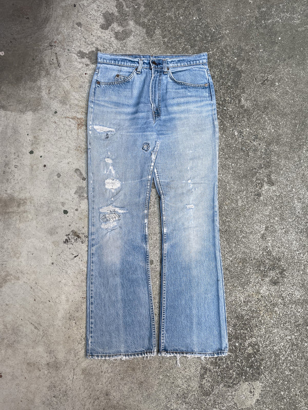 1980s Orange Tab Levi’s Repaired Faded Blue 517 (30X30)